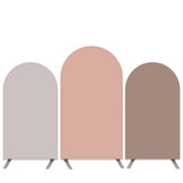 Lofaris Pure Pink Grey Double Side Birthday Arch Backdrop Kit